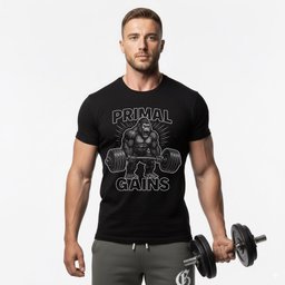 Primal Gains T Shirt Gift For Fitness Lover