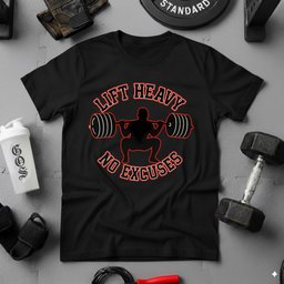 Lift Heavy No Excuses T Shirt Gift For Fitness Lover