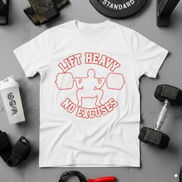 Lift Heavy No Excuses T Shirt Gift For Fitness Lover