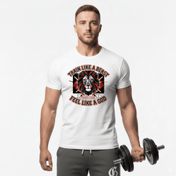 Train Like A Beast Feel Like A God T Shirt Gift For Fitness Lover