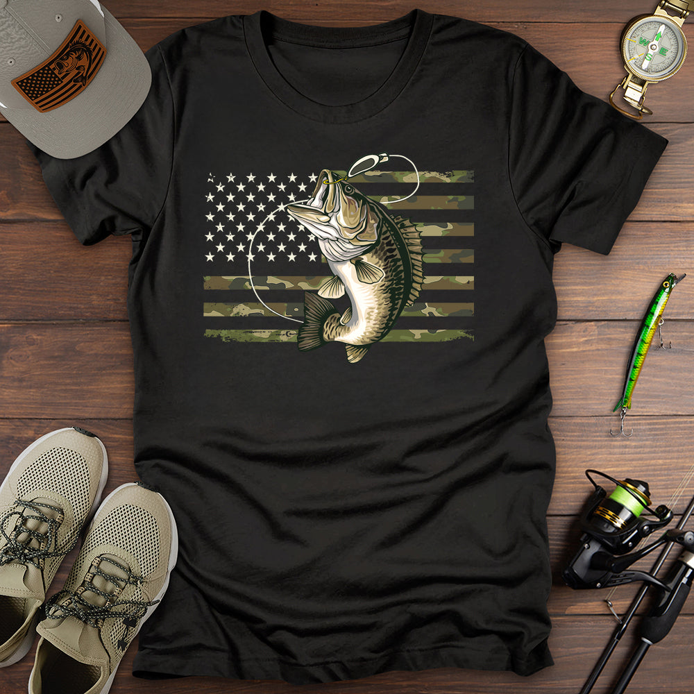 Stars And Bass T Shirt Gift For Fishing Enthusiast