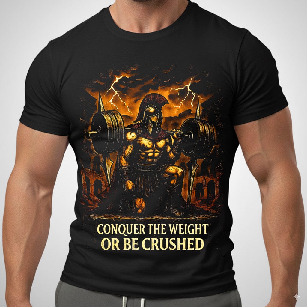 Conquer The Weight T Shirt Gift For Fitness Lover