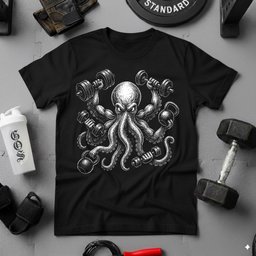 Octopus Gains T Shirt Gift For Fitness Lover