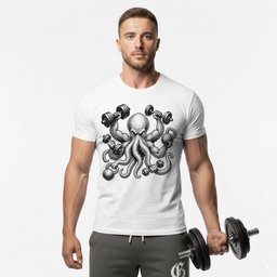 Octopus Gains T Shirt Gift For Fitness Lover