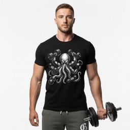 Octopus Gains T Shirt Gift For Fitness Lover