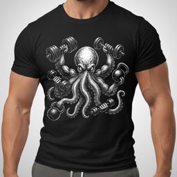 Octopus Gains T Shirt Gift For Fitness Lover