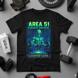 Area 51 Classified Gains T Shirt Gift For Fitness Lover