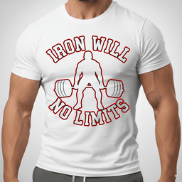 Iron Will No Limits T Shirt Gift For Fitness Lover