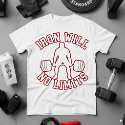 Iron Will No Limits T Shirt Gift For Fitness Lover