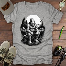 Sasquatch At Sundown T Shirt Gift For Fishing Enthusiast
