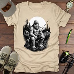 Sasquatch At Sundown T Shirt Gift For Fishing Enthusiast