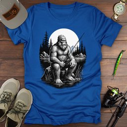 Sasquatch At Sundown T Shirt Gift For Fishing Enthusiast