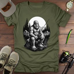 Sasquatch At Sundown T Shirt Gift For Fishing Enthusiast