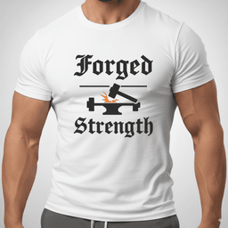Forged Strength Gothic T Shirt Gift For Fitness Lover