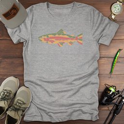Stained Glass Trout T Shirt Gift For Fishing Enthusiast