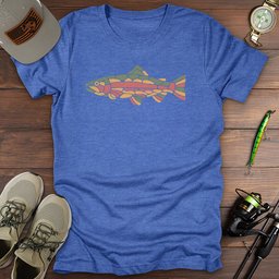 Stained Glass Trout T Shirt Gift For Fishing Enthusiast