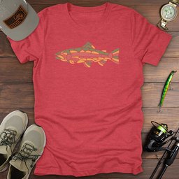 Stained Glass Trout T Shirt Gift For Fishing Enthusiast