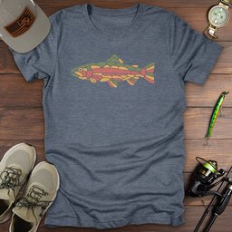Stained Glass Trout T Shirt Gift For Fishing Enthusiast