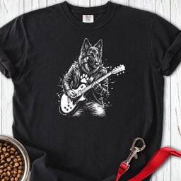 Belgian Tervuren Guitar Premium Tee Gift For Dog Lover