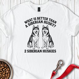 2 Huskies T Shirt Gift For Dog Lover