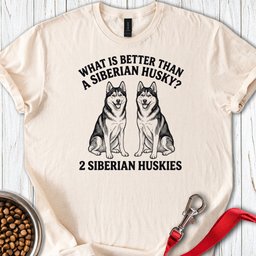 2 Huskies T Shirt Gift For Dog Lover