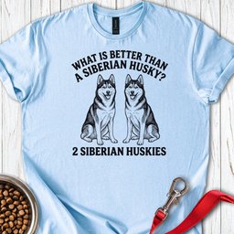 2 Huskies T Shirt Gift For Dog Lover