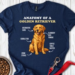 Anatomy Of A Golden Retriever T Shirt Gift For Dog Lover