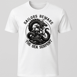 Sea Serpent T Shirt Gift For Boat Owner