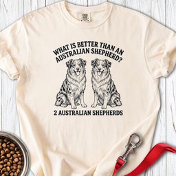 2 Australian Shepherds Premium Tee Gift For Dog Lover