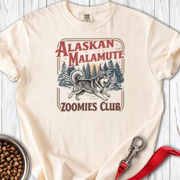 Alaskan Malamute Zoomies Club Premium Tee Gift For Dog Lover