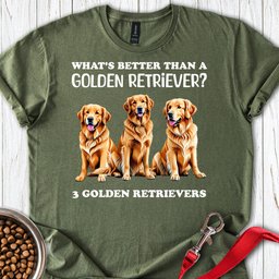 3 Golden Retrievers T Shirt Gift For Dog Lover