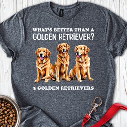 3 Golden Retrievers T Shirt Gift For Dog Lover