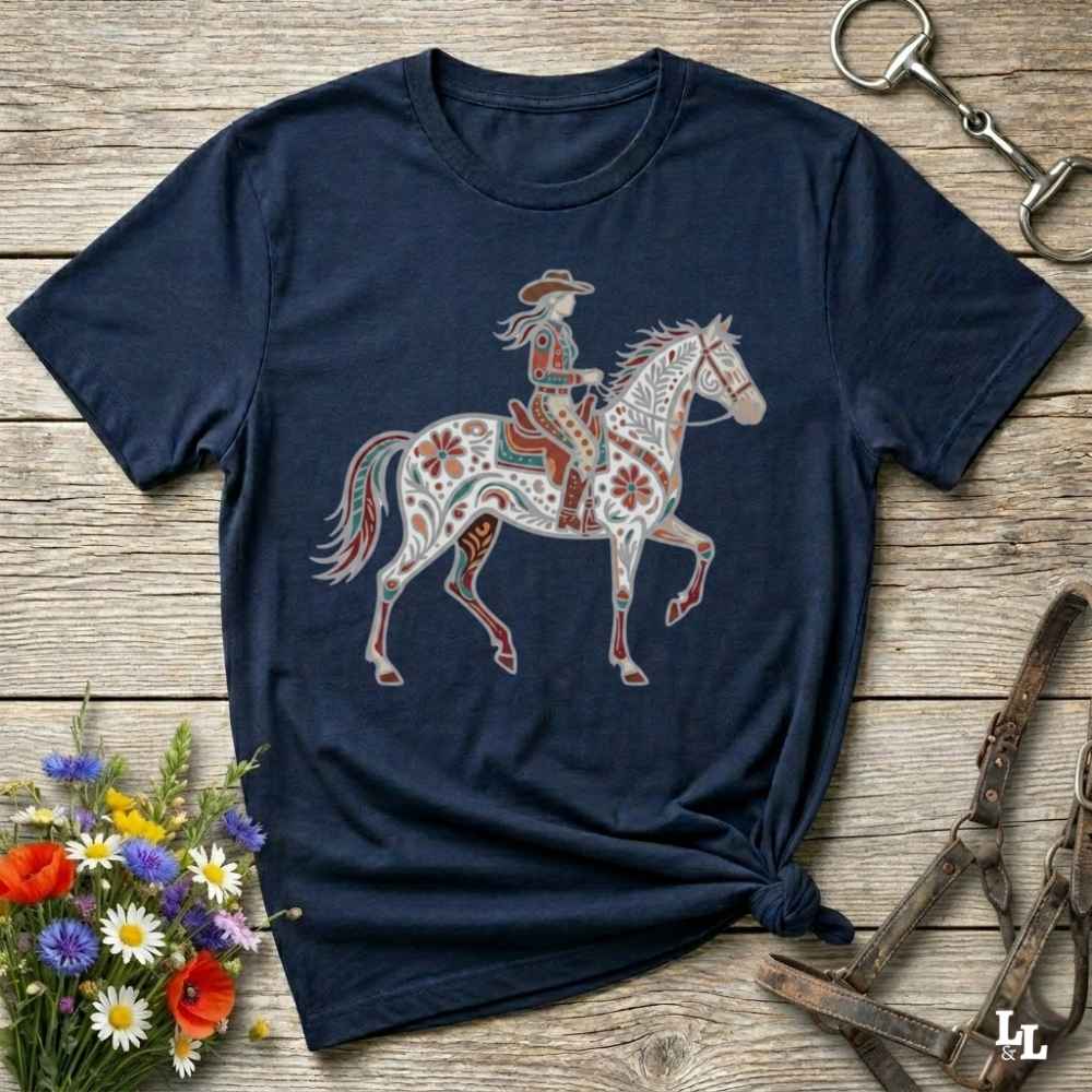 Folk Horse T Shirt Gift For Horse Lover