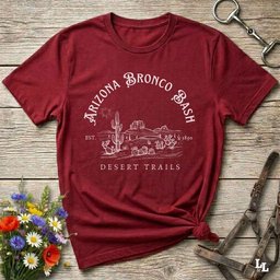 Arizona Bronco Bash Desert Trails T Shirt Gift For Horse Lover