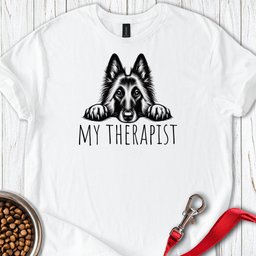 Belgian Tervuren My Therapist T Shirt Gift For Dog Lover