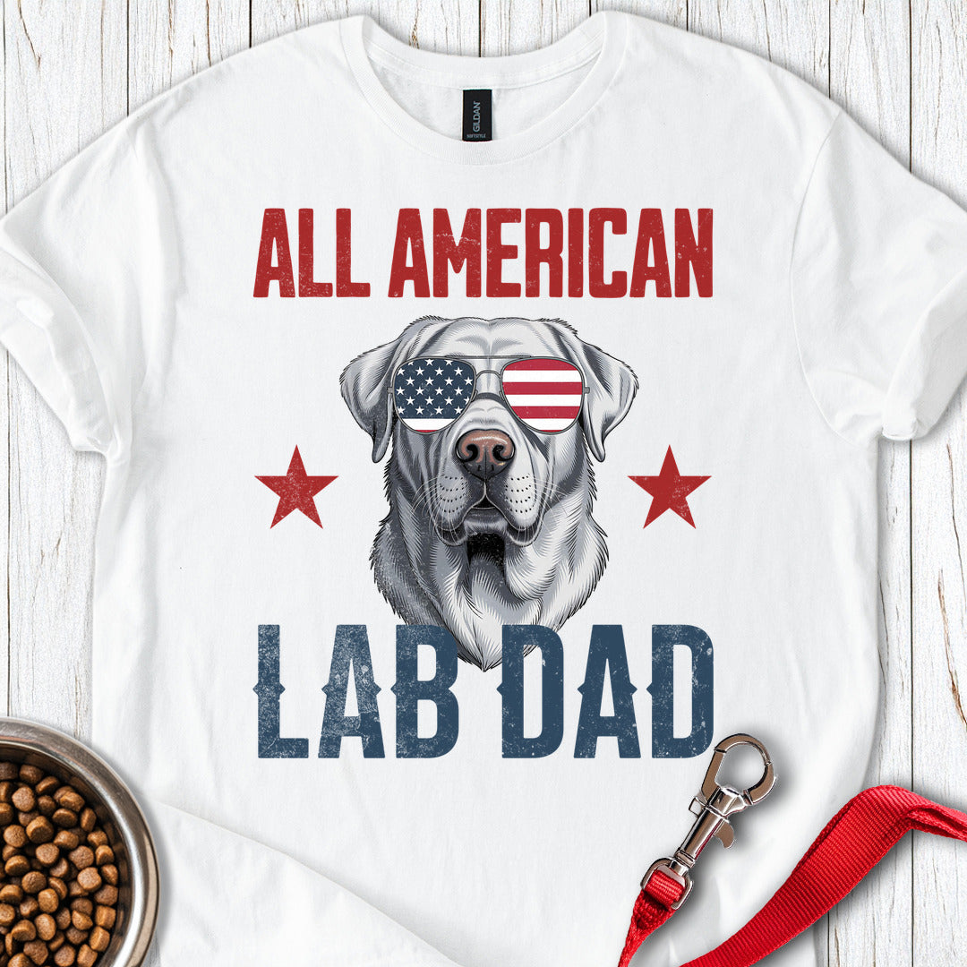 All American Silver Lab Mom T Shirt Gift For Mom
