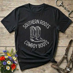 Southern Roots Cowboy Boots T Shirt Gift For Horse Lover
