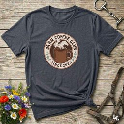 Barn Coffee Club T Shirt Gift For Horse Lover