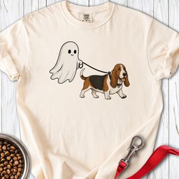 Basset Hound Ghost Halloween Premium Tee Gift For Dog Lover
