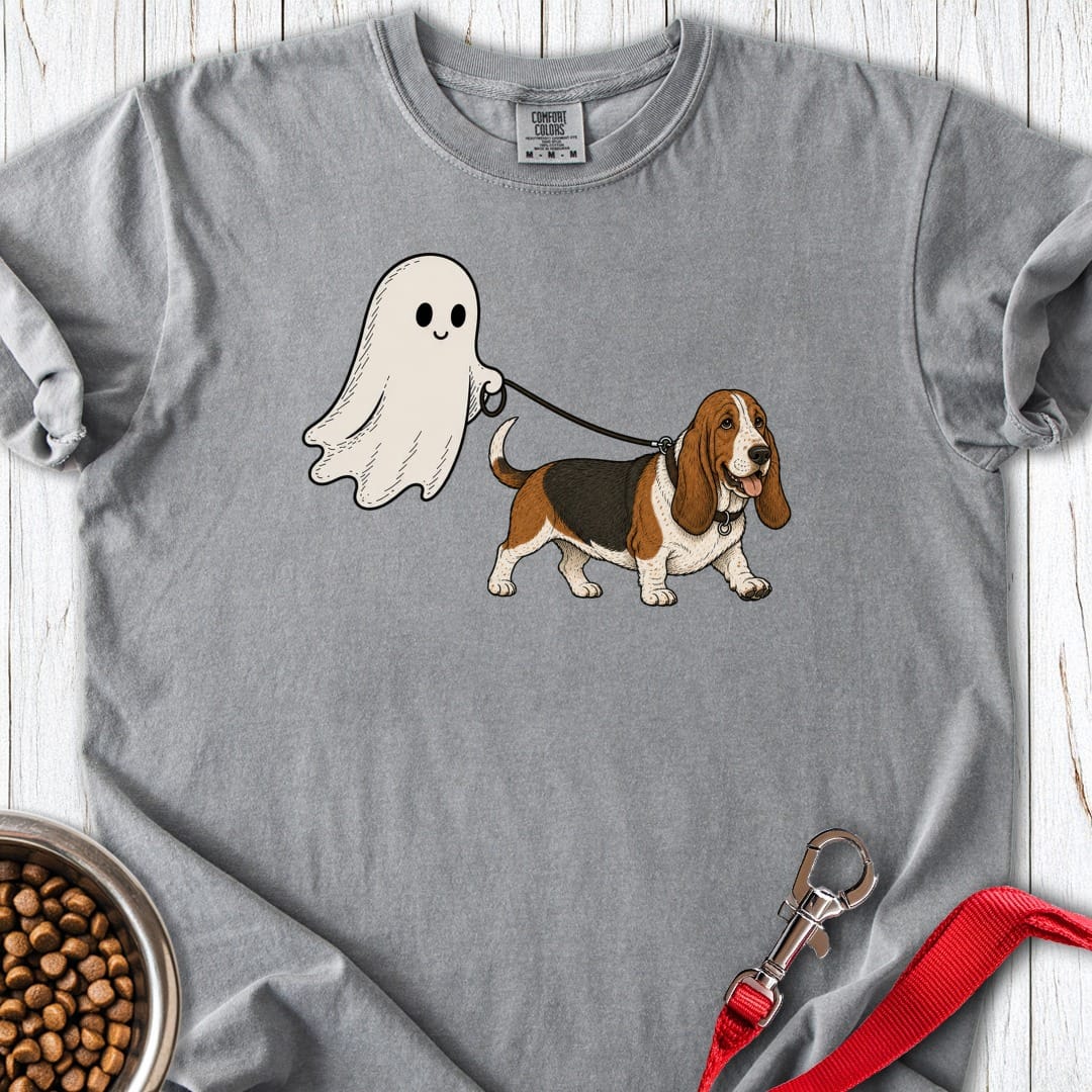 Basset Hound Ghost Halloween Premium Tee Gift For Dog Lover