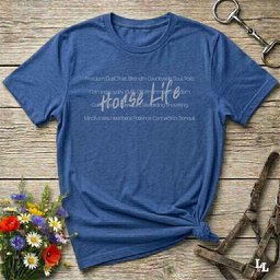 Horse Life Words T Shirt Gift For Horse Lover