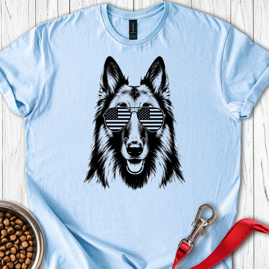 Belgian Tervuren USA T Shirt Gift For Dog Lover
