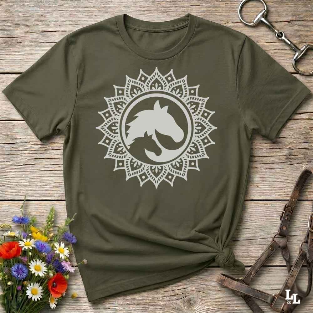 Horse Mandala T Shirt Gift For Horse Lover