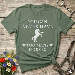 You Can Never Have Too Many Horses T Shirt Gift For Horse Lover