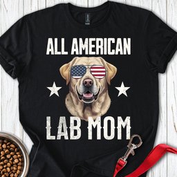 All American Yellow Lab Mom T Shirt Gift For Mom