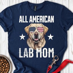 All American Yellow Lab Mom T Shirt Gift For Mom