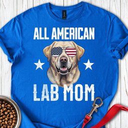 All American Yellow Lab Mom T Shirt Gift For Mom