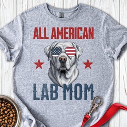 All American Silver Lab Mom T Shirt Gift For Mom