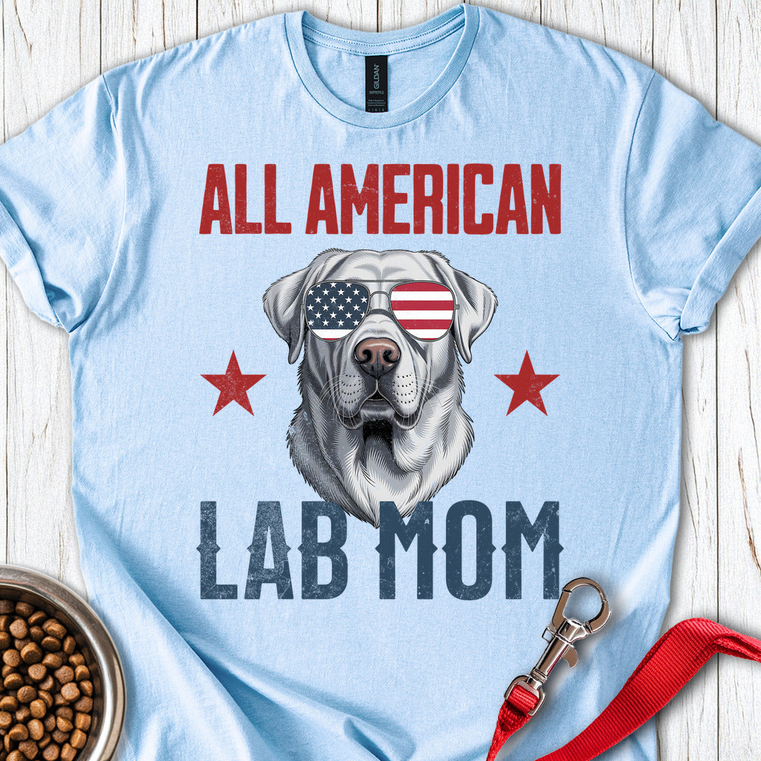 All American Silver Lab Mom T Shirt Gift For Mom