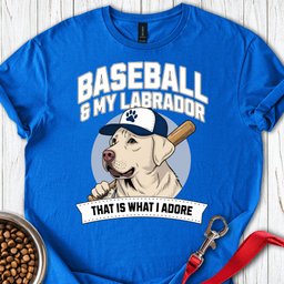 Baseball And Labrador T Shirt Gift For Dog Lover